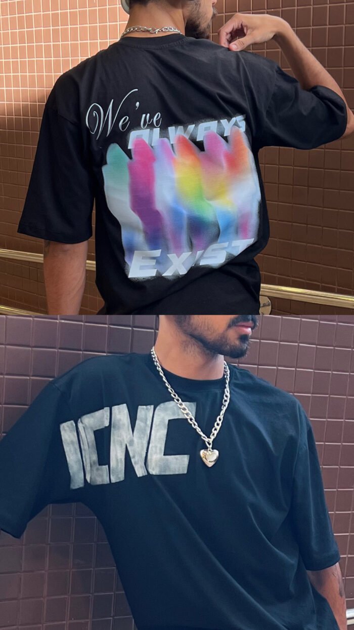 Camiseta Oversized Always Exist Preta