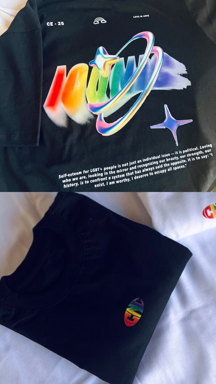 Camiseta Oversized Pride Preta